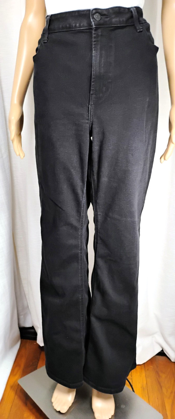Old Navy Hi Rise Flare Black Jeans Stretch Y2K Womens Size 14